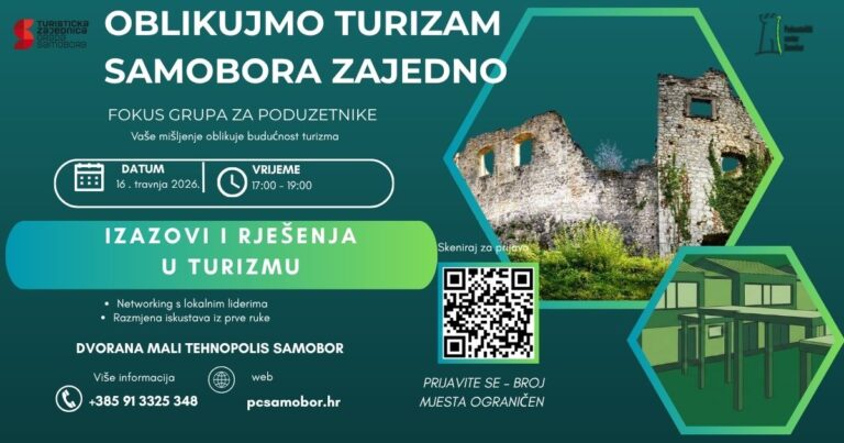 📢 Pokrenut projekt „Poduzetništvo u fokusu“ – prva fokus grupa o turizmu u Samoboru