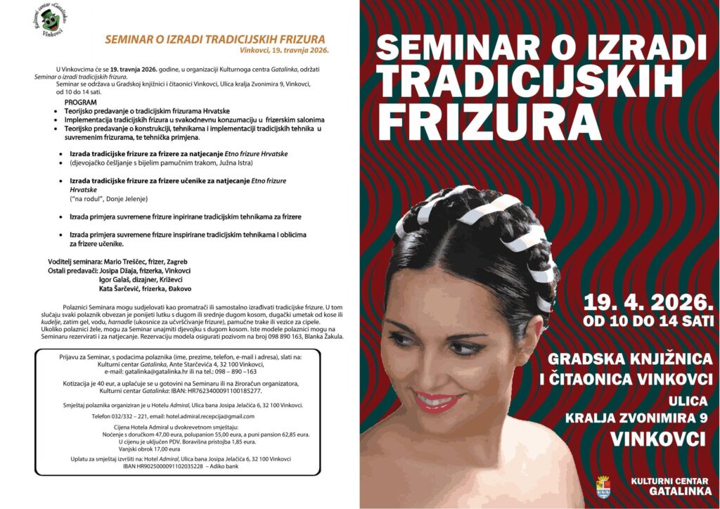 Poziv na seminar: Tradicijske frizure u Vinkovcima