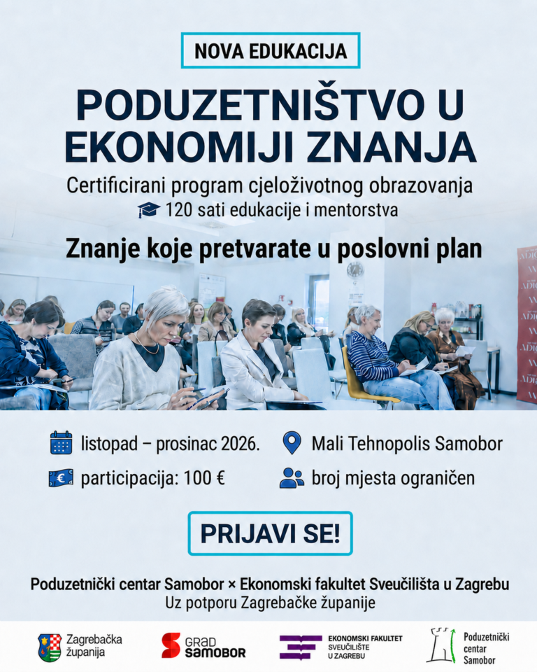Edukacija za obrtnike i poduzetnike – otvorene prijave!