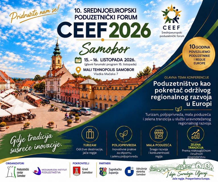 Poziv na 10. Srednjoeuropski poduzetnički forum – CEEF 2026